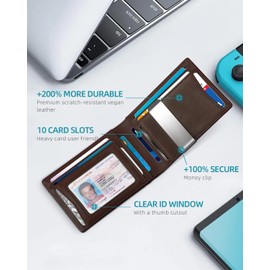 Zitahli Zitahli Airtag-Wallet-Mens-Slim-RFID Blocking Wallet Leather with Money Clip Air Tag Wallet Card Holder Bifold Gifts for Men