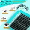 Eyelash Cluster Kit 240 Pieces Eyelash Extension Kit D Curl
