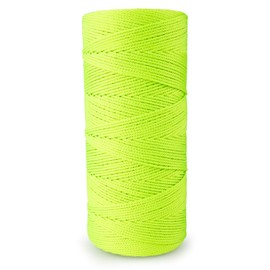 Rope & Cord Mason Line – High Visibility Nylon Twine for Landscaping, Gardening, Construction, and More – Neon Green 1000 ft