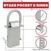 KUAFU Trailer Stake Pocket D Ring Compatible with Standard 2"x
