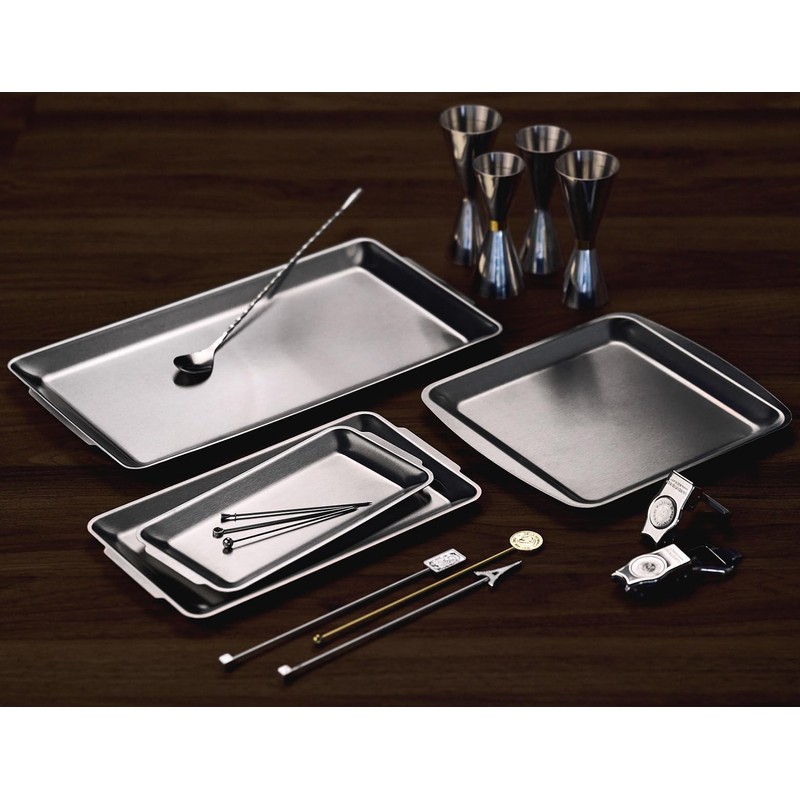 Wagensteiger SUS304 Stainless Steel Serving Platters, Rectangle Metal Dinner Plates