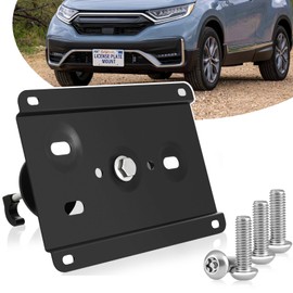 No Drill Tow Hook License Plate Mount Relocator Bracket Kit with Anti-Theft Security Compatible with Honda CR-V 2012-2023,License Plate Mount License Plate Mounting Bracket