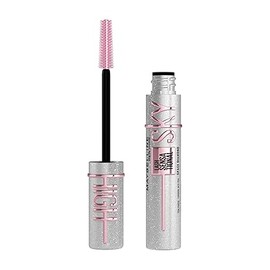 Maybelline New York Lash Sensational Space Diamond Silver Glitter Topcoat for Shimmering Eye Make-Up, Extreme Length & Full Volume, Intense Look, Sky High, 8 ml