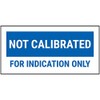 VSafety Not Calibrated For Indicated Only Blue Sticker - 51x25mm
