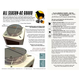 Sundog Systems All Season AC Guard - 24" LEAF-86 AirConditioner Cover outdoor by Sundog Systems