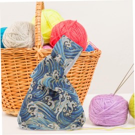 Operitacx 4pcs Portable Crochet Tool Tote Bag for Women Stylish Wristlet Purse Ample Storage for Essentials for Knitting and Daily Use