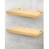 QWORK® Pack of 8 Invisible Shelf Brackets - 100 mm