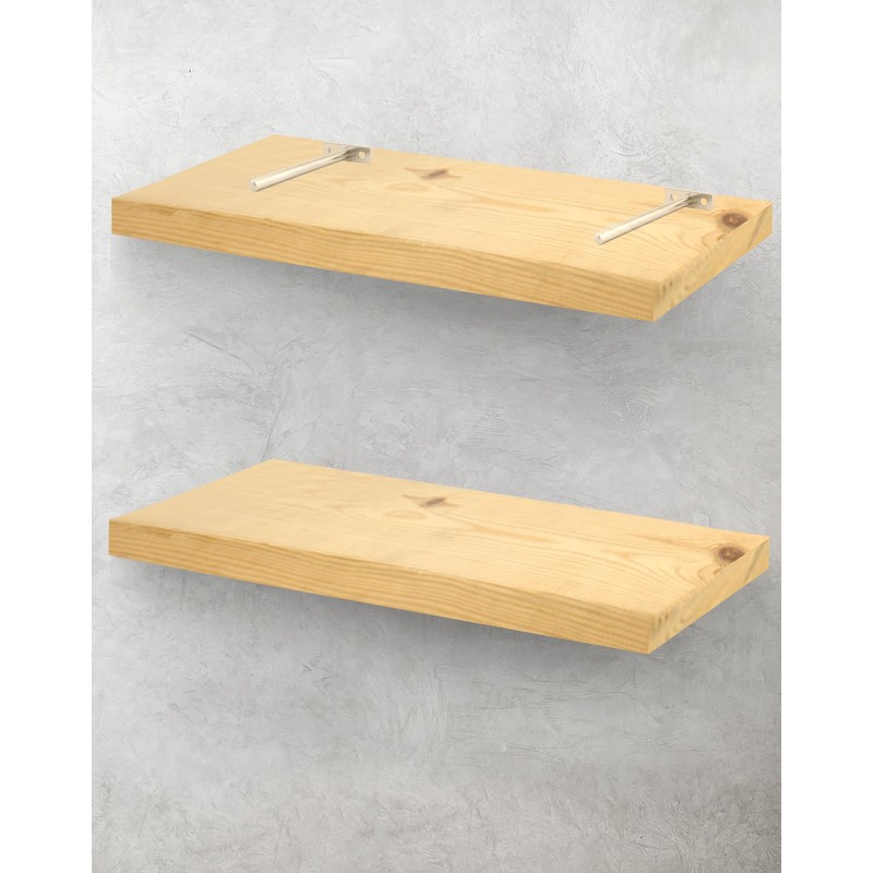 QWORK® Pack of 8 Invisible Shelf Brackets - 100 mm
