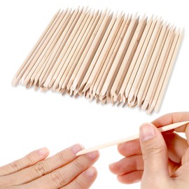 400 PCS Orange Wood Nail Sticks, 4.5 Inch Wooden Cuticle Pusher Sticks, Professional Cuticle Orange Wood Sticks for Nailsfor Manicure, Pedicure
