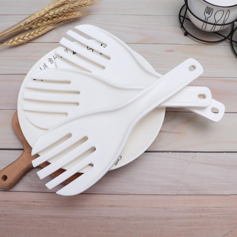 Calsgkspray White Jumbo Large Plastic Rice Paddle Spatula Scoop Fork-Like,
