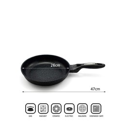 Dream Chef Marble Coated Cast Aluminum Non Stick Frying Pan (26cm / 10 Inch)