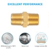 Breezliy 8 Pack Metals Brass Pipe Fitting Straight Connector Adapter,