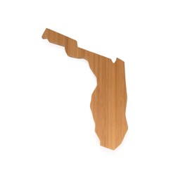 BambooMN Florida Silhouette Bamboo Serving and Cutting Board - 1 Unit - 8.25" x 11.5" x 0.60"