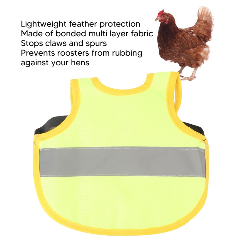 Reflective Vest for Pets, Chicken Saddle Poultry, Feather Protection, Comfortable
