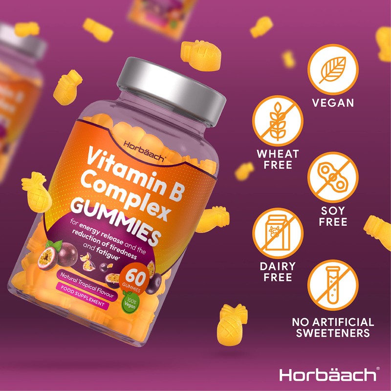 Vitamin B Complex Gummies | 60 Vegan Gummies | High