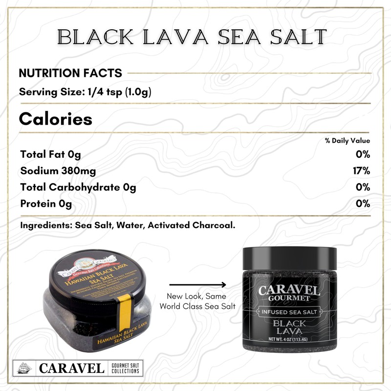 Black Lava Sea Salt - 4 oz Jar
