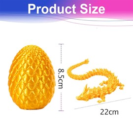 4 PCS Dragon Eggs with Dragon Inside, 4 Pack of 3D Printed Dragons, 3D Dragons Eggs, Desk Decor for Office and Home, Interesting Toys and Gift ﻿