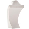 Polmart H4 Necklace Display Bust, White Leatherette, 13 ½”H