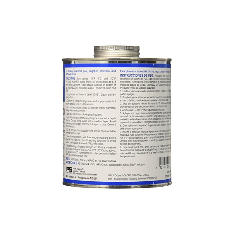 Weld-On 10145 717 PVC Heavy Bodied High Strength Solvent Cement