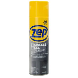 Zep Stainless Steel Cleaner and Polish 14 ounces - ZUSSTL14 - Protects Metal Surfaces from Fingerprints, Soil and Waterspots