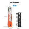 Right Angle Phillips Magnetic Screwdriver, Ancable 1/4” PH2 Mini Ratchet