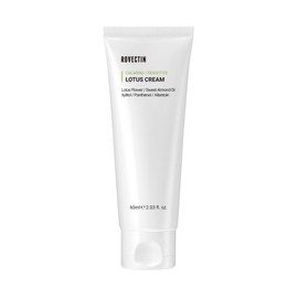 ROVECTIN Calming Lotus Cream – Lightweight Hydrating & Soothing Moisturizer Face Cream for Sensitive Skin | 75% Lotus Water Extract & Niacinamide for Anti-Aging | Vegan Korean Skincare (2.03 fl oz)