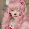 generic Cosplay De Peluca Larga Ondulada Rosa De Lady