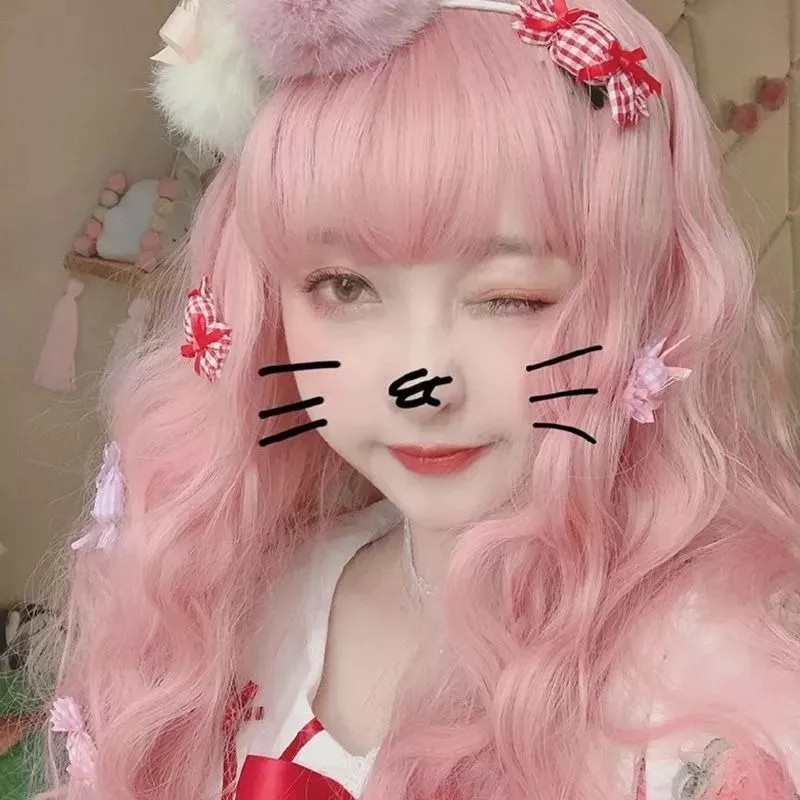 generic Cosplay De Peluca Larga Ondulada Rosa De Lady
