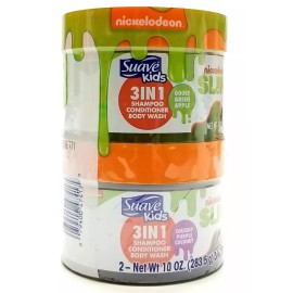 Suave Kids 3 in 1 Shampoo, Conditioner Body Wash Nickelodeon Slime, 20 Ounce P