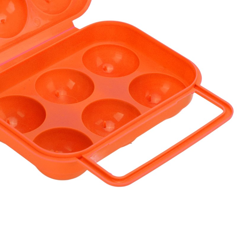 Generic Portable 6 Grid Egg Box for Outdoor Camping -