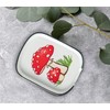 Ceramic Spoon Rest for Stove Top, Large Spoon Holder, Mushroom