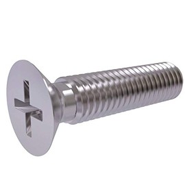 M4x8 Countersunk Machine Screws, Phillips Bolts, Cross Recessed Flat Head Fastener, fully Threaded 4mm Zinc Plated Screw Suitable for Metal, Construction, Installation, DIY (Pack of 50)