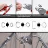 INKNOTE 270 Pcs of 3 Sizes Galvanized Hog Rings Assortment