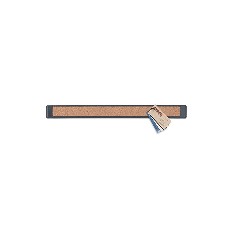 Quartet Connectible Bulletin Bars, 1 Inch x 1 Foot, Black