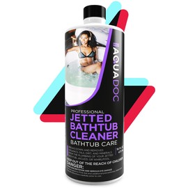 AquaDoc Jetted Bathtub Cleaner - Bathtub Jet Cleaner & Spa Cleaner Chemical - Fast Acting Jetted Tub Cleaner - Recommended Jet Tub Cleaner for Bathtub and Spa Cleaner for Hot Tub