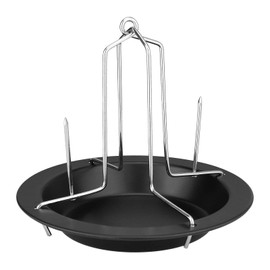 WELLGRO Set of 2 chicken roasting dishes, chicken stand, roasting dish, chicken grill, chicken grill, poultry roaster, roast chicken