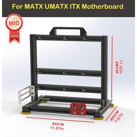 PC Test Bench Open Air Computer Case MATX Motherboard Chassis Aluminum Bracket DIY Bare Frame MATX Support 120 240 360 Liquid Cooling