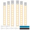 6PCS 30CM Luz LED Magnética Con Sensor De Movimiento (Cálida