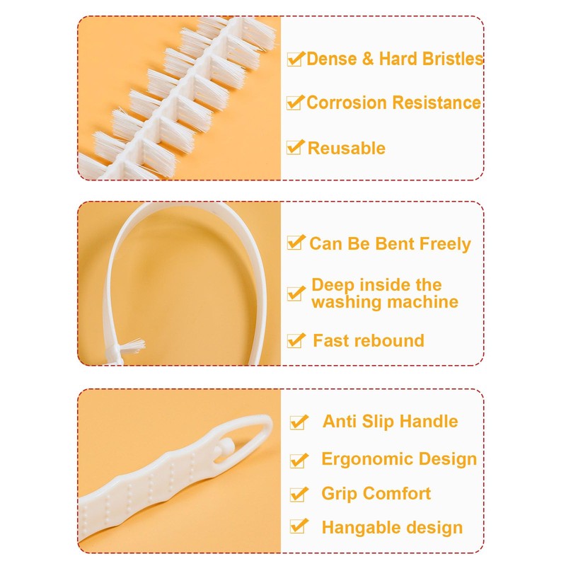 Plowatxi Washing Machine Cleaner Brush, Household Nylon Brushes for Cleaning