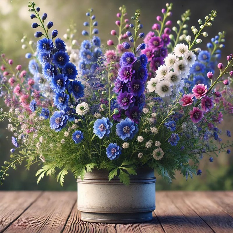 22Day Seeds: Seeds Delphinium Dwarf Mix/Annual Flowers