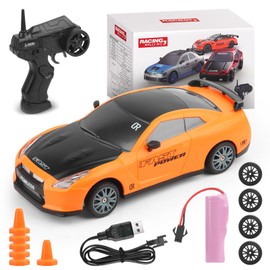 Mineup RC Drift Car, 1:24 Remote Controlled Car, 30 km/h 4WD RC Cars Toy, 2.4 GHz Toy Car, RC Car with Remote Control, Toy Racing Car with LED Light for Children and Adults from 5 6 7 8 + Years