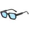 JCTAIFOO Trendy Rectangle Sunglasses for Men Women Vintage Rectangular Retro