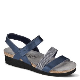 NAOT Women Krista Backstrap Sandal Polar Sea Lthr/Dark Blue w/Nikel Rivets 9-9.5 M US