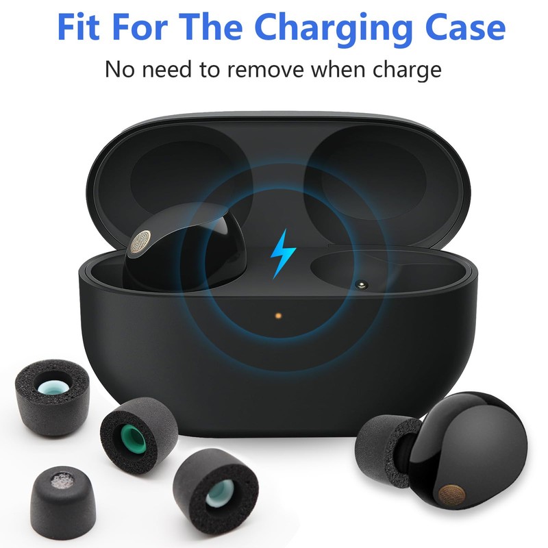Memory Foam Eartips Ear Buds for Sony WF-1000XM5, Ear Tips