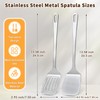 2 Pcs Stainless Steel Spatulas Set, Metal Spatula Solid &
