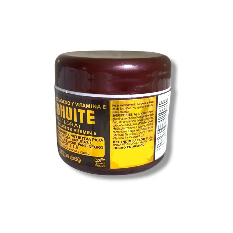 Crema De Tepezcohuite Noche Y Día 60gr Indio Papago Manchas