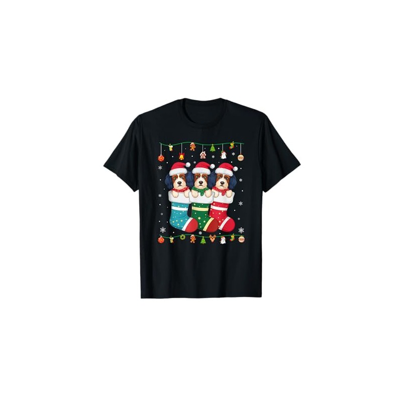 Havanese Dog in Christmas Men Women Kids Xmas Pajama T-Shirt