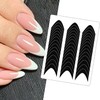 36 Sheets 16Design Black French Tip Nail Guides-1400pcs Self-Adhesive V-shape