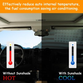 Windshield Sunshade Foldable Reflective Sun Visor Compatible with Hummer H2 2003-2007, Auto Interior Sun Protection Visors, Keeps Your Vehicle Cool, 1PCS, American Flag Pattern