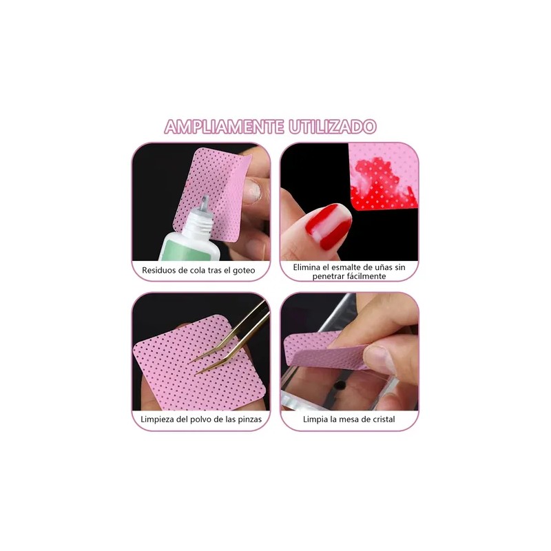 400 Pcs Cuadrado Toallitas Limpiadoras Rojo Rosa